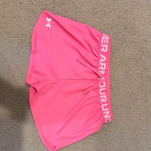 Under Armour Youth Vibrant Pink Athletic Shorts